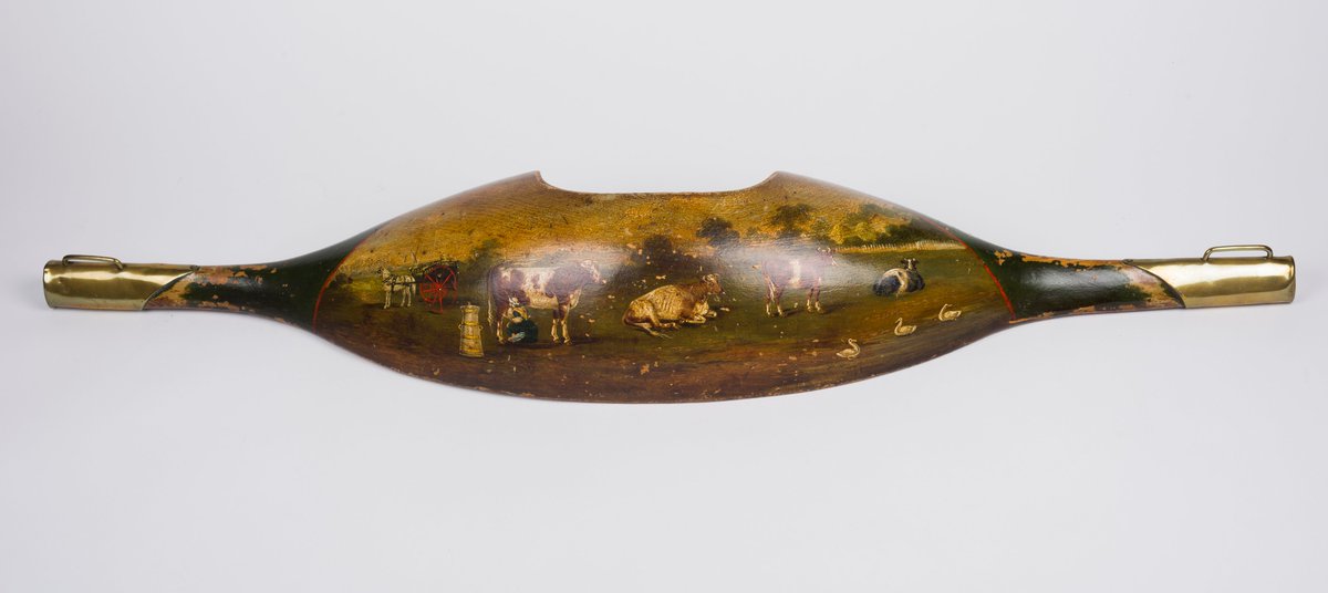 On the eighth day of Christmas  @YorkCastle gave me: 1 maid a-milking!This shoulder yoke shows a rural scene of a milkmaid, four cows, ducks and a milk cart – so basically you’re getting a whole cute farm scene for your eighth day!