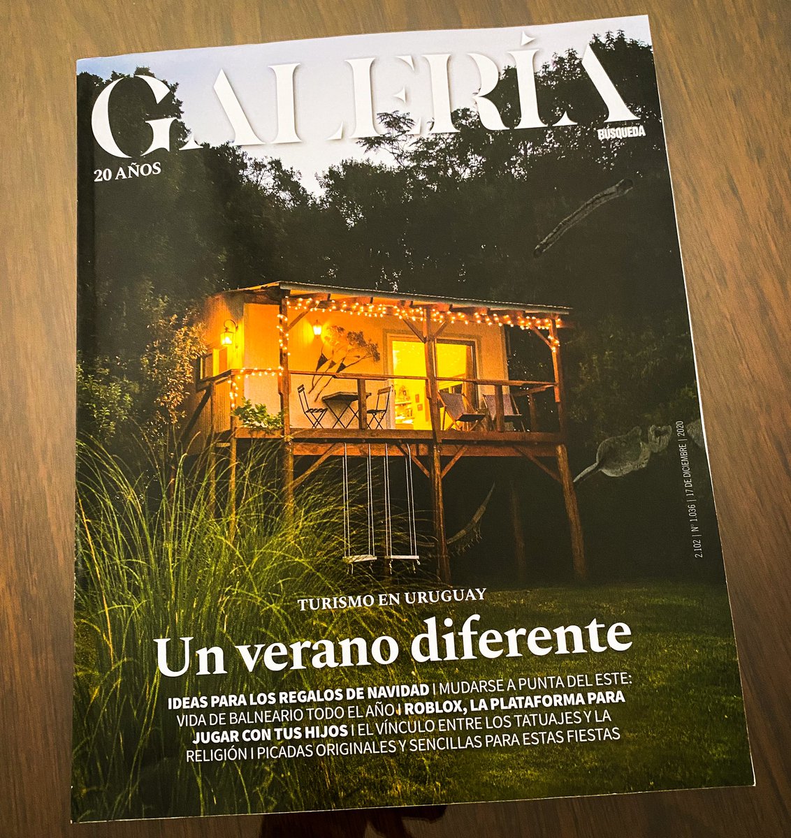 Hoy en la tapa de la revista Galería!