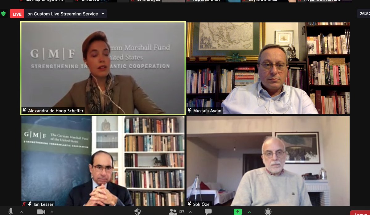 profdrmaydin's tweet photo. We had a great panel on "World in 2021: Geopolitical Outlook", co-organized by @gmfus & @uikonseyi for the #SecurityAcademy with the participation of @ian_lesser @AdeHoopScheffer & @soliozel2.
You can watch it at https://t.co/cGeGXEDdTH https://t.co/TcOMr6OOlS