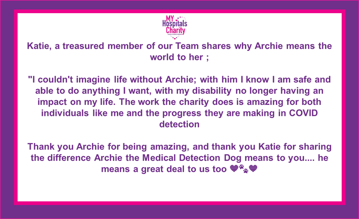 MY_NHSCharity's tweet photo. 👏Our Second #ThankfulThursday post this week is dedicated to Archie👏
We so often thank our Supporters, Staff and Communities but it's important to remember our Medical Detection Animals who make a huge difference supporting individuals.💙🐾💙
#heroanimals #modelpose #dogs #dog https://t.co/kgvpjb6teM