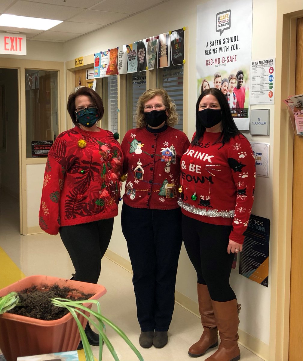 CalvertGuidance's tweet image. We are rocking our Ugly Sweaters for @CalvertSGA 's Ugly Sweater Day!