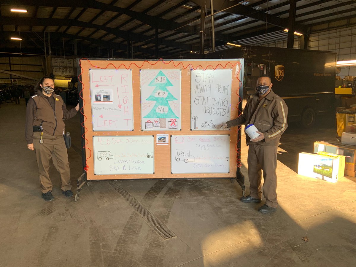 Athens Guard Gate included the safety communication board targeting: Intersections, slip/falls, stationary objects, and following distance!! Thank you for increasing awareness in the areas to keep our employees safe. #safetyfirst #safetyhighalert