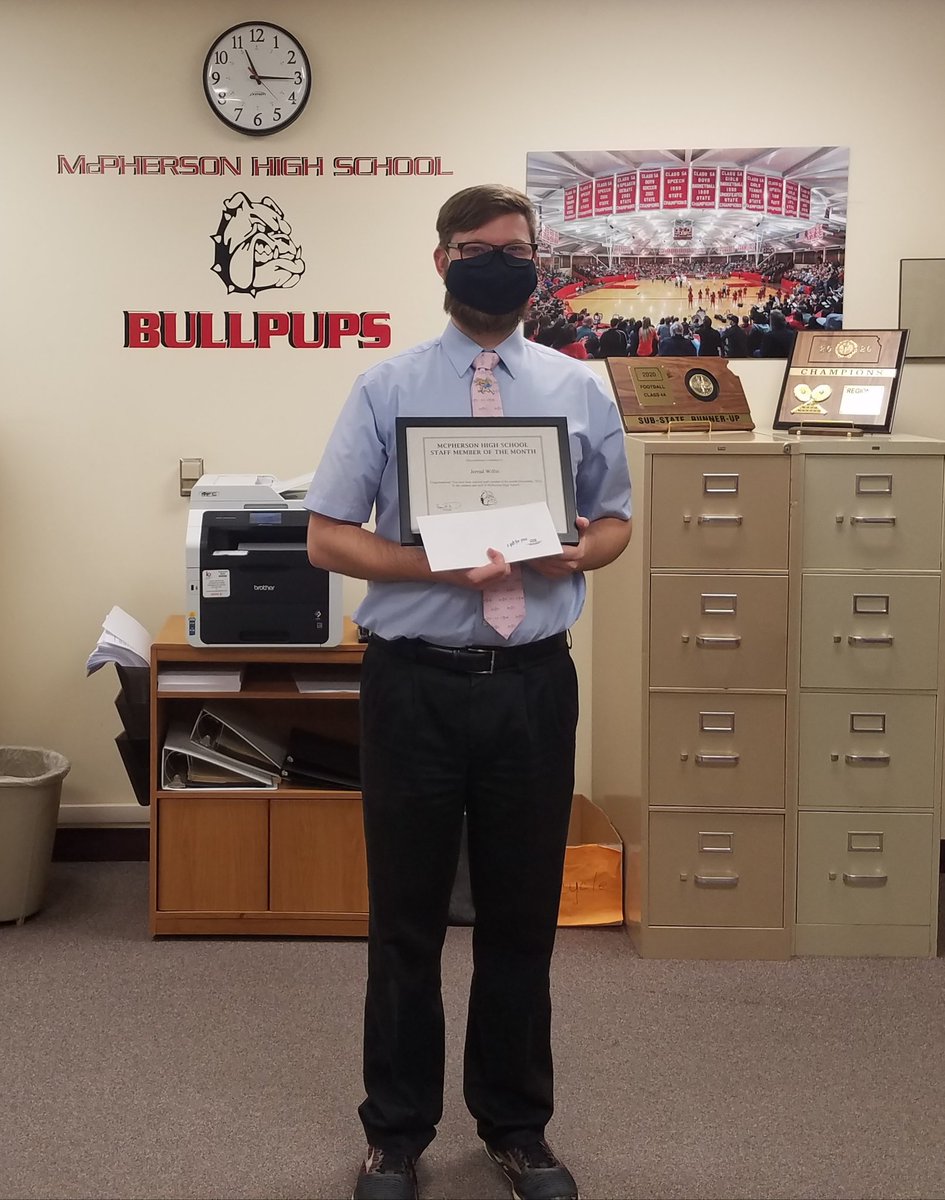 Congratulations Jerrad Willis (MHS English Teacher) for being selected MHS Staff Member of the Month!