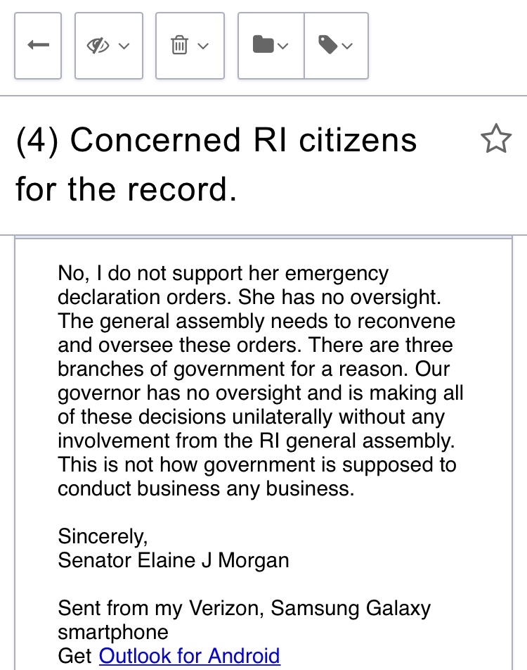 rhody_special's tweet photo. @RIHEALTH @GovRaimondo 1st rep on the record #repmorgan !!! ITS ON NOW #MamaGina when one stands up others follow! Your Reign is about to end!! https://t.co/pP4jD1nQfd