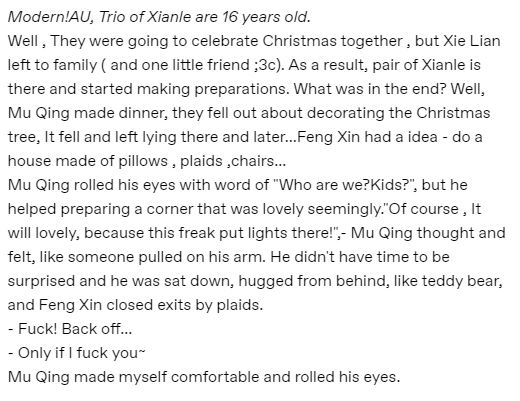 Hutwonsy's tweet photo. Fengqing in a lovely corner~~~
Also my little fan words 🙃
#tgcf #mandarine #mandarine_challenge #challenge #mu_qing #feng_xin #Fengqing #muqing #fengxin #modern #au #lovely_corner #xianle https://t.co/eAN42q617w
