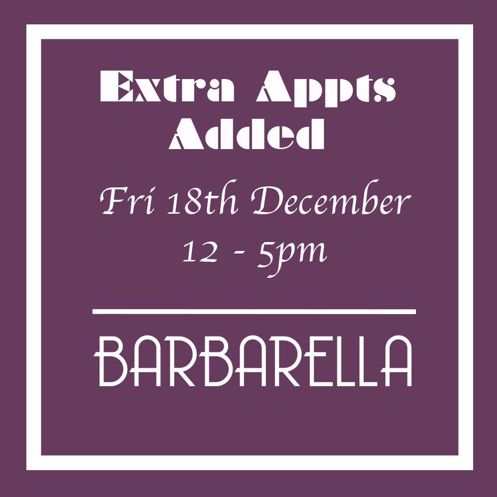 Extra appointments just released | Friday 17th December today | 12 - 5pm with Alyssa - mailchi.mp/19a489569ffb/o…
