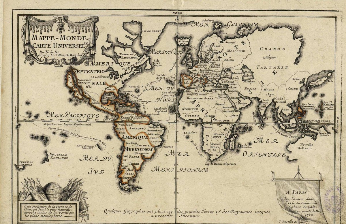 almudenasm_'s tweet photo. Mapa del mundo, realizado en el año 1702.

#Historia #Geografía #SigloXVIII https://t.co/dEHnIIUvLF