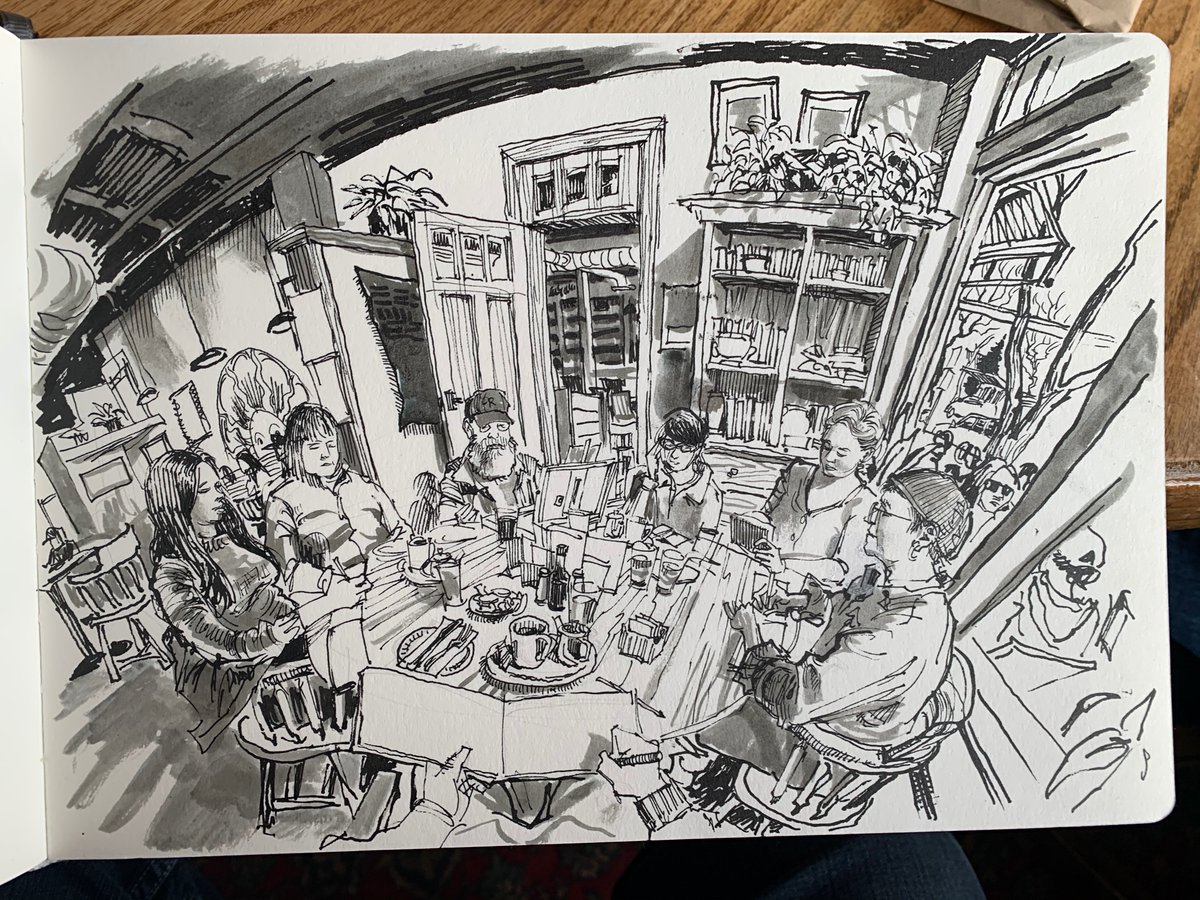 Denver sketchers meetup, Vine St Pub, Feb 29.