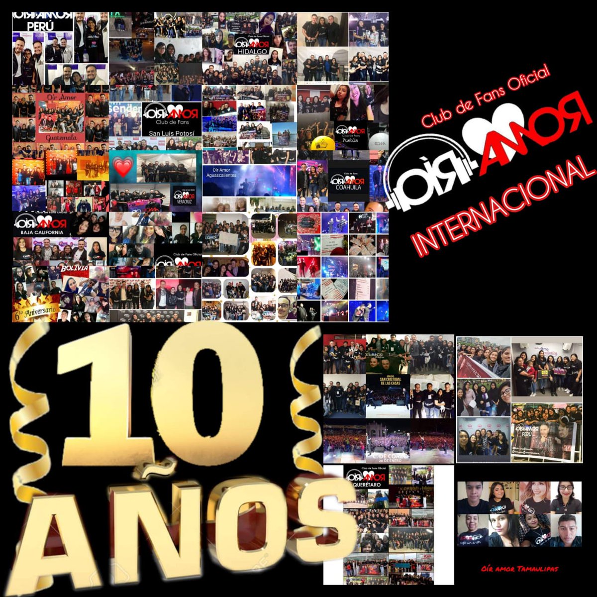 OirAmorTamp_'s tweet photo. Felices 10 años a todos los que forman parte de #OirAmor ❤️estamos felices de pertenecer a esta gran familia #10AñosDeOirAmor @ClubOirAmor @RioRomamx https://t.co/bDh51YiM12