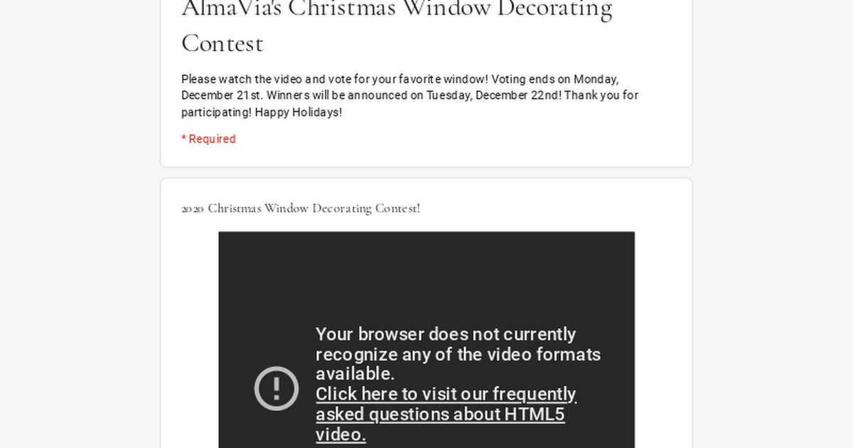 ❄️WE NEED YOUR HELP!!❄️ Our residents have transformed AlmaVia of Camarillo into a Winter Wonderland. Go to the link below, watch the video &amp; vote for your favorite window decorations!
Voting ends December 21st. Winners will be announced on December 22nd.
ecs.page.link/REYAF
