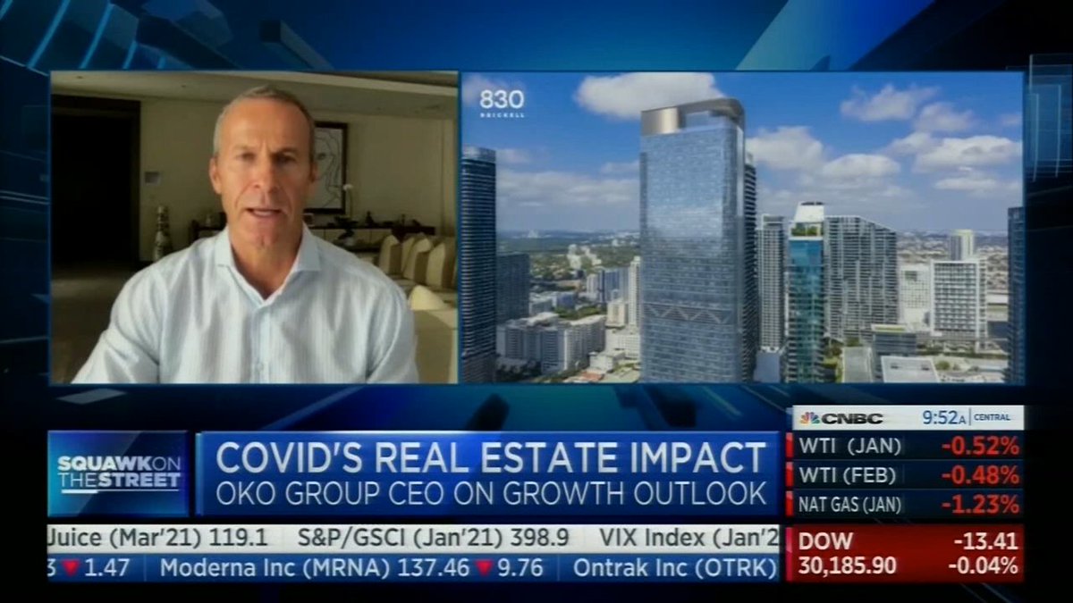 SchwartzMedia's tweet photo. Companies like @Blackstone, @GoldmanSachs &amp; Starwood are “Following the Sun” to Miami. @OKOGroup's @VladDoronin_ discusses the wealth migration trend &amp; why firms &amp; residents from NY &amp; other high-cost states are heading south w/ @MorganLBrennan @SquawkCNBC: https://t.co/eG3DZCPi9F https://t.co/phNtG5SWo1