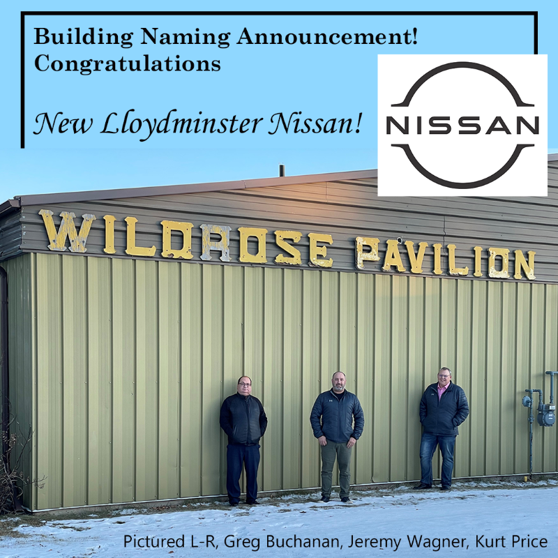 lloydexh's tweet photo. We are THRILLED to announce our FIRST commitment for our Building Naming Initiative!

Welcome New Lloydminster Nissan to the Exhibition!

We are excited for our partnership and to see the signs go up in 2021!

#yourlloydex #buildingpartnerships #communitysupport https://t.co/ZY5GIT4xyU