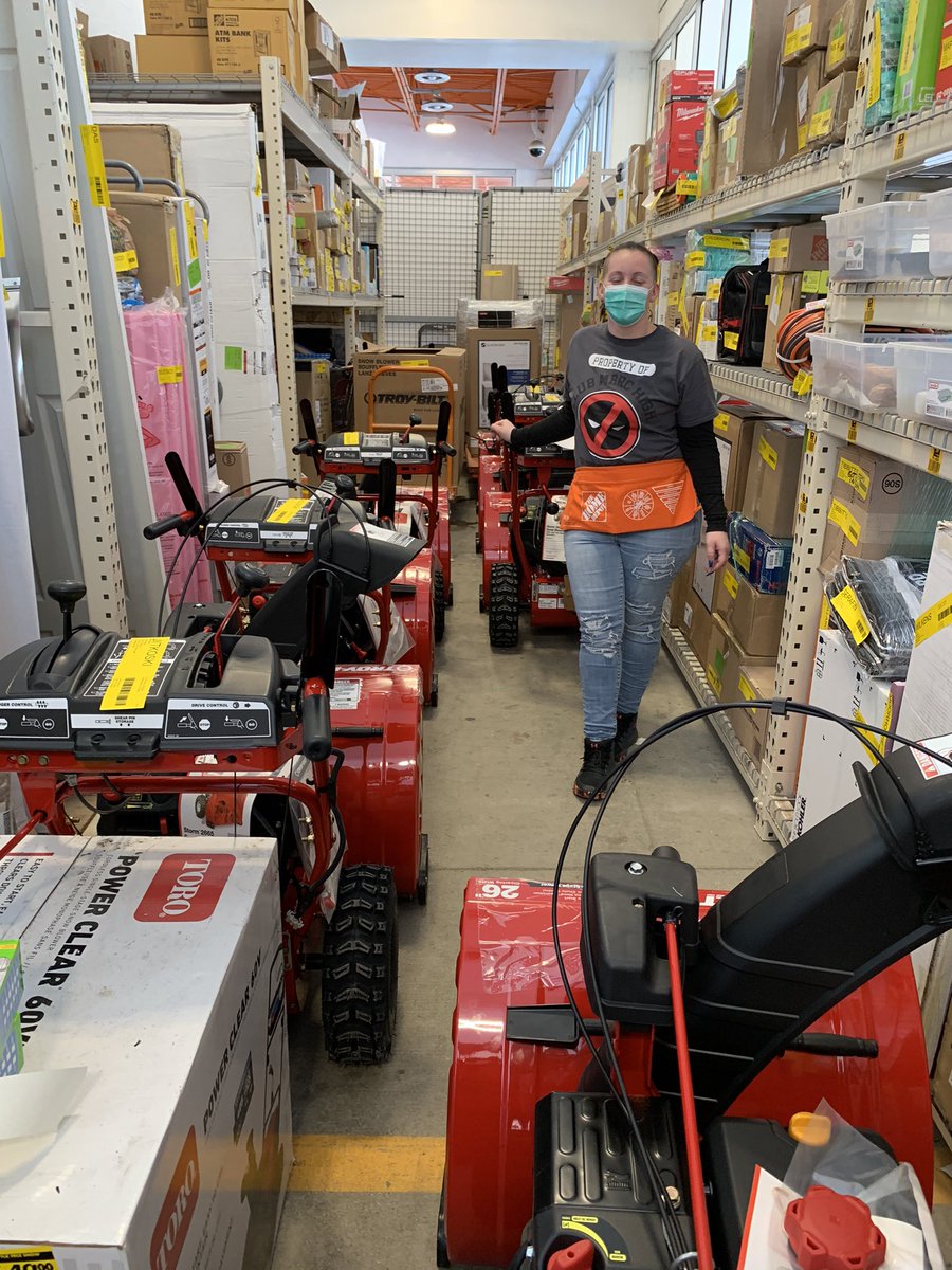 Do you want to know about Entrepreneurial Spirit? let me tell you  about the Danbury Store. We launched OPERATION SNOWBLOWER where we assembled and sold all 82 units that arrived two days ago!!!! The  OPERATION was led by ASM Maria G and Department Supervisor  Phil D 👏👏👏