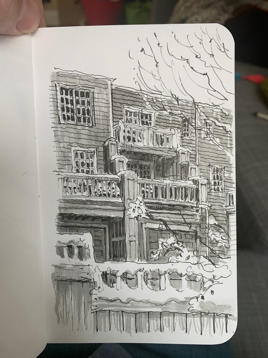 Staring out the window at the rowhouses across the alley. Mar 20