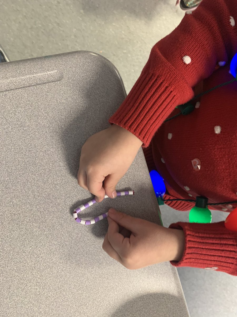 Measuring our shadows and making candy cane patterns. Math is fun!