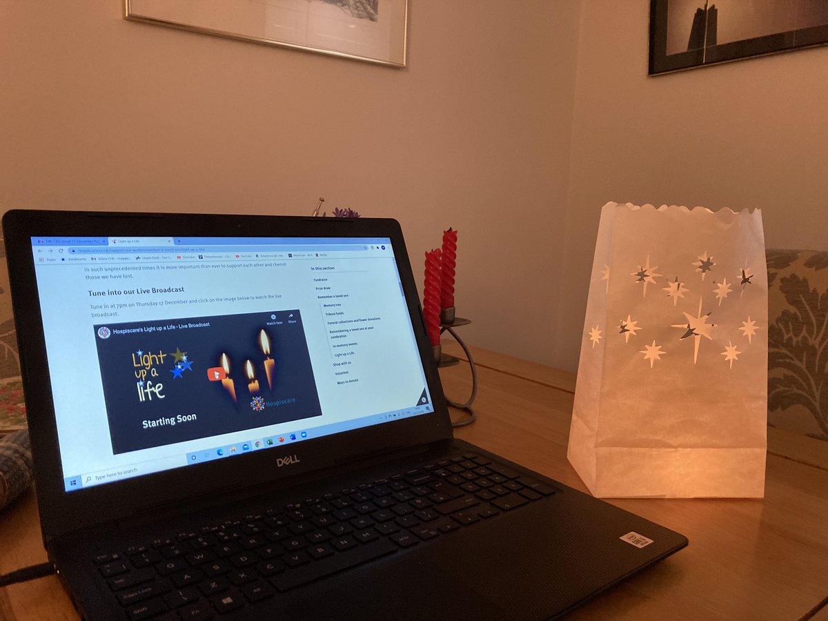 Beautiful ⁦<a href="/Hospiscare/">Hospiscare</a>⁩ Light up a life service on- line this evening - watched and remembered my dad with a smile and a tear