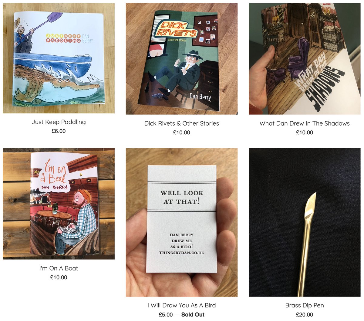 Shrewsbury-based Dan Berry  @thingsbydan makes his own Brass dip pens, paints beautiful watercolour comic books (and runs a terrific podcast called  @MakeThenTell)  #SupportArtists  https://thingsbydan.myshopify.com&nbsp;