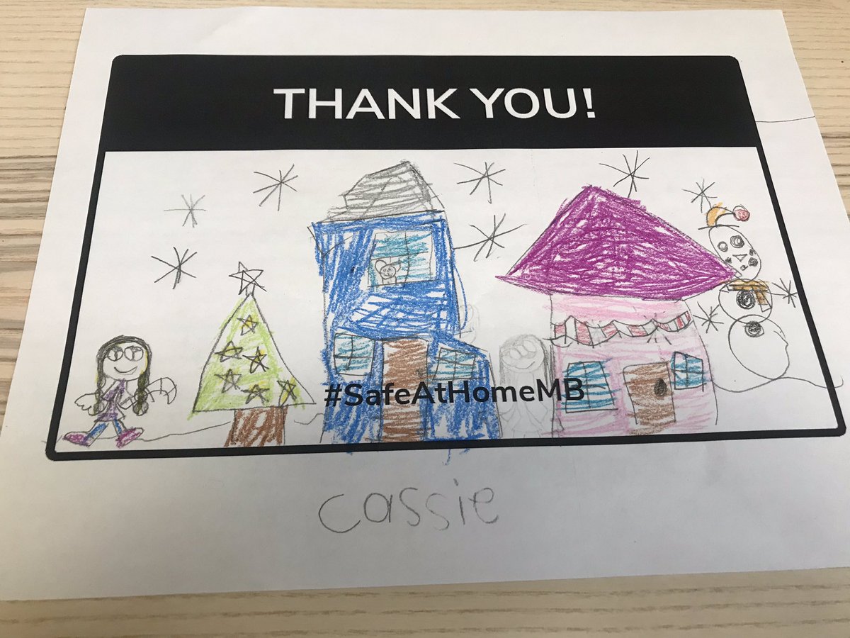 VictorySchoolMb's tweet photo. Room 7 drew holiday scenes for the workers in hospitals, personal care homes, labs and other health care settings across the province to say thank you! #StaySafeAtHomeMB https://t.co/AAeXM6ilr4