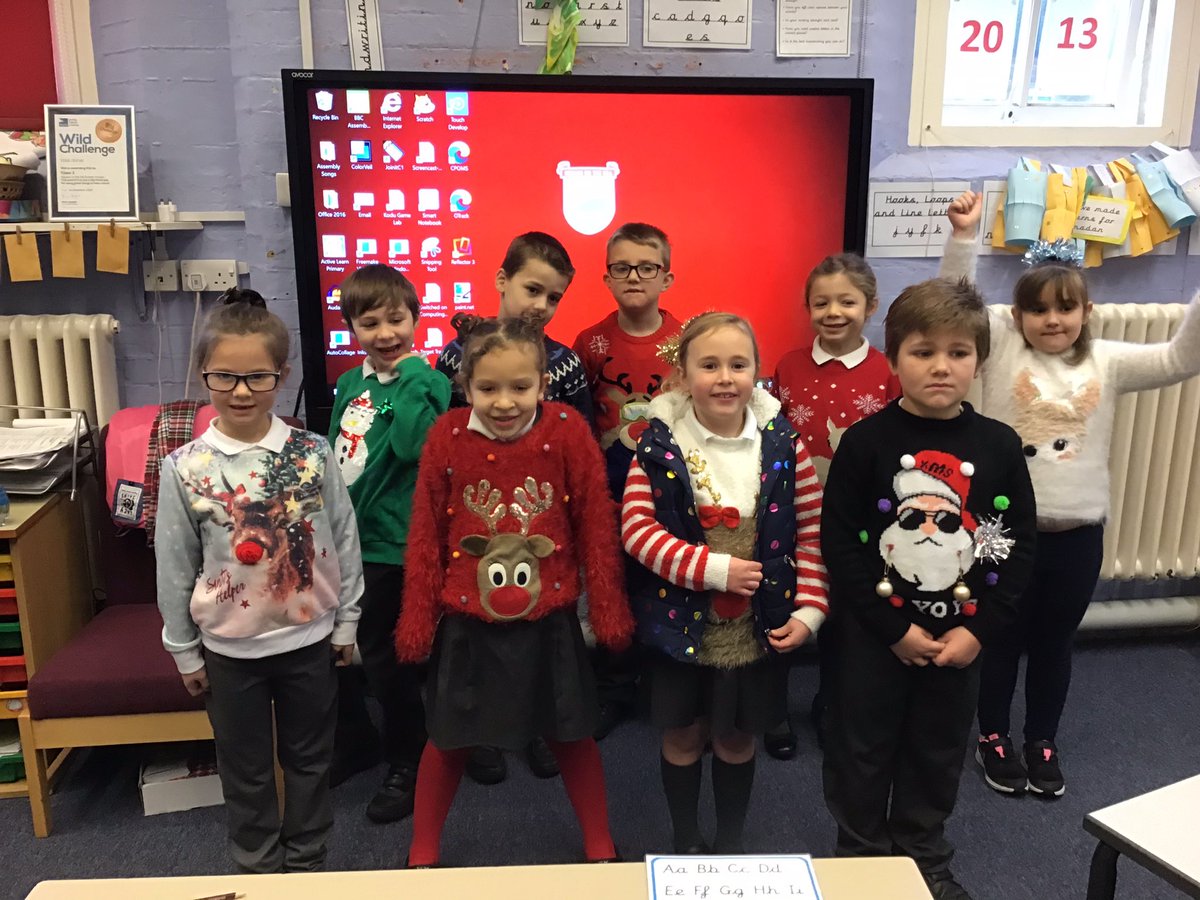 HighamRISE's tweet photo. #ClassTwo are feeling festive wearing Christmas jumpers. https://t.co/ywIYHuK9BG