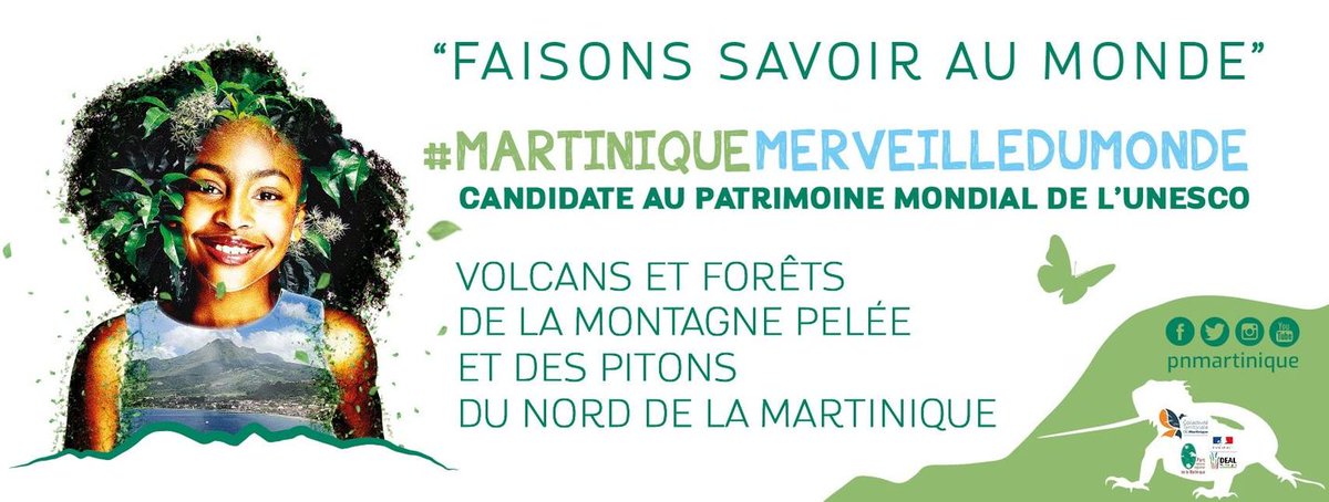#CandidatureMartiniqueUnesco | #Tousmobilisés pour l'inscription des Volcans et Forêts de la Montagne Pelée et les Pitons du Nord de la Martinique, au Patrimoine Mondial de l' UNESCO !
Pour plus d'infos : unescomartinique.com