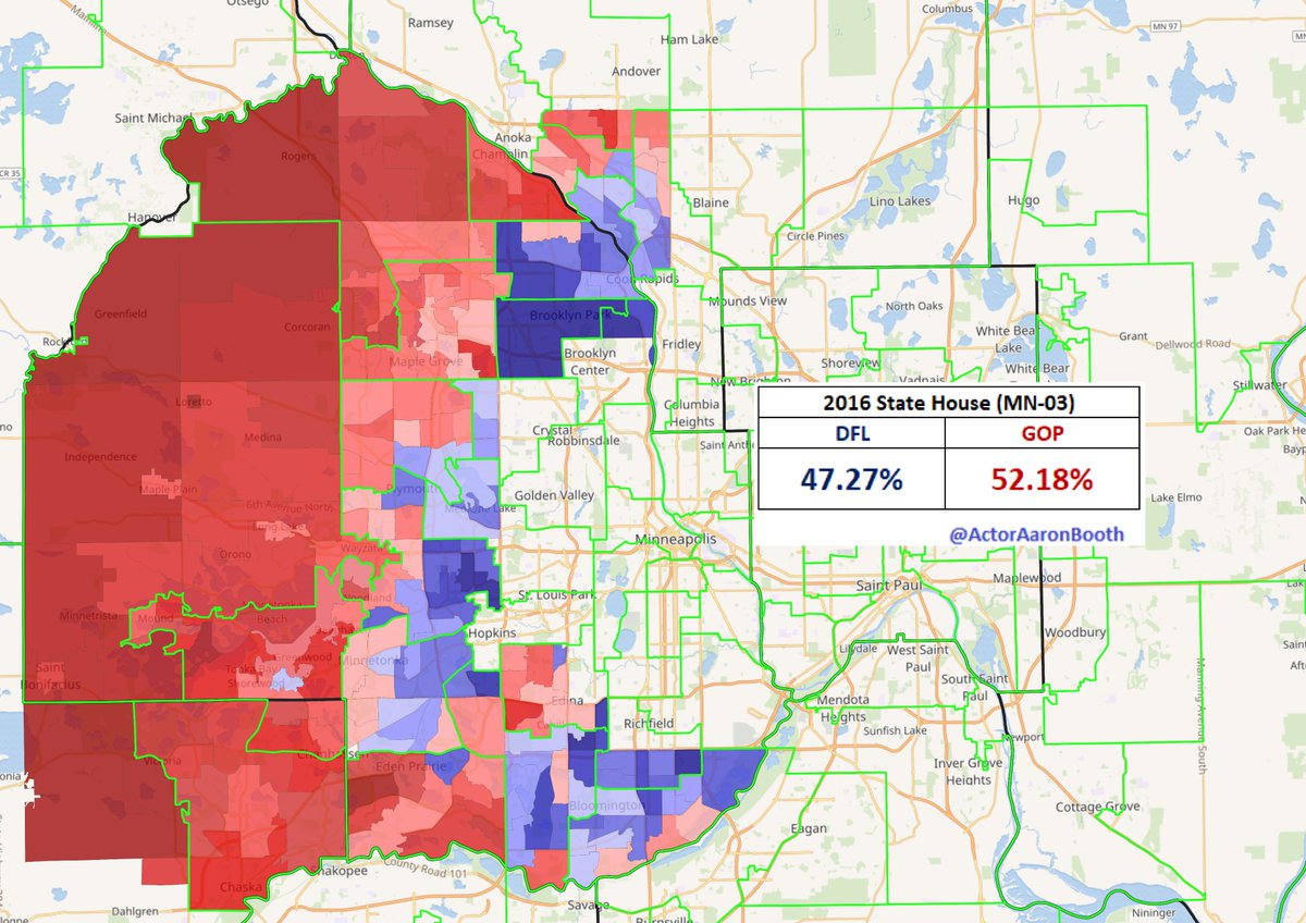 The DFL did make some further gains at the State House level over 2018 likely aided a bit by having a few more incumbents this time around. Big changes from when the GOP won the 2-party state house vote in 2014 & 2016.