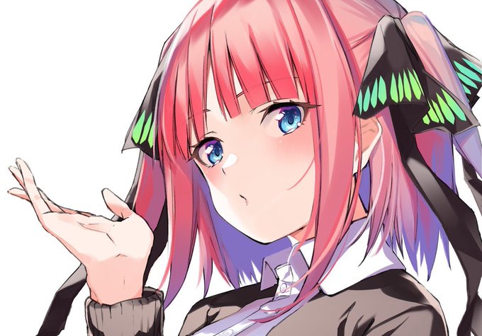 ゆーゆ🐻‍❄️🌪さんがTwitterに投稿した中野二乃(五等分の花嫁)のイラスト。