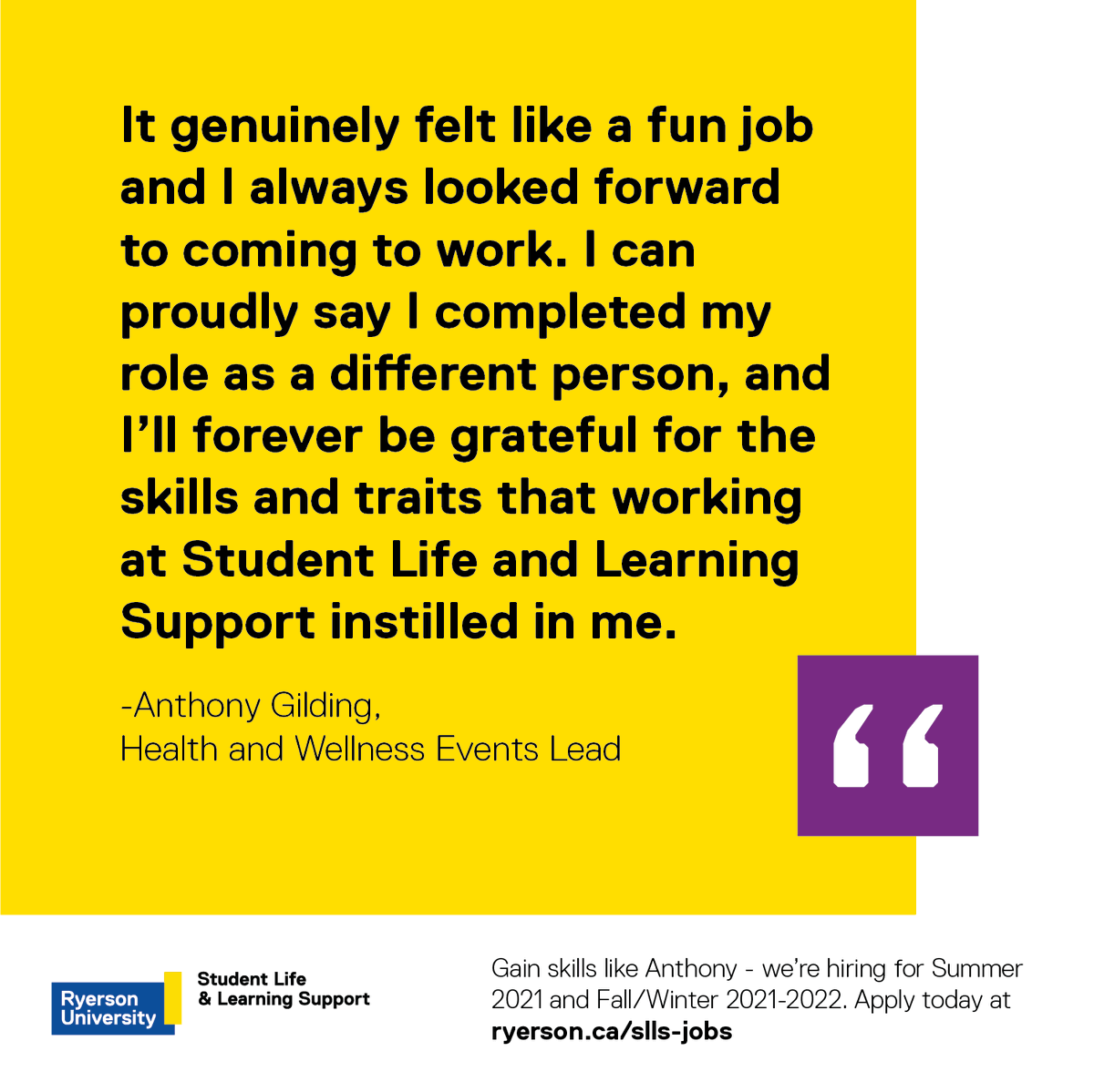 Join the Student Life and Learning Support Team! Find all job postings and application link at ryerson.ca/studentlife/jo…. 
Questions? E-mail us at slhiring@ryerson.ca #RyersonSA