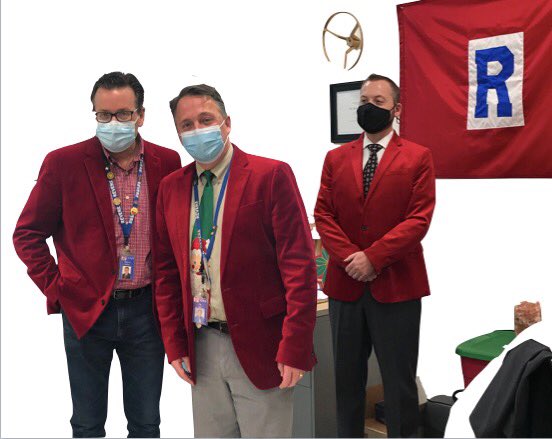 Bath_Wilson_1's tweet photo. We would like to welcome Dr. Montgomery to the red velvet jacket club. You never looked so good! Happy Holidays!!! @SuptMontgomery @RevereLocal @BathElementary https://t.co/bd0jB7TYfP