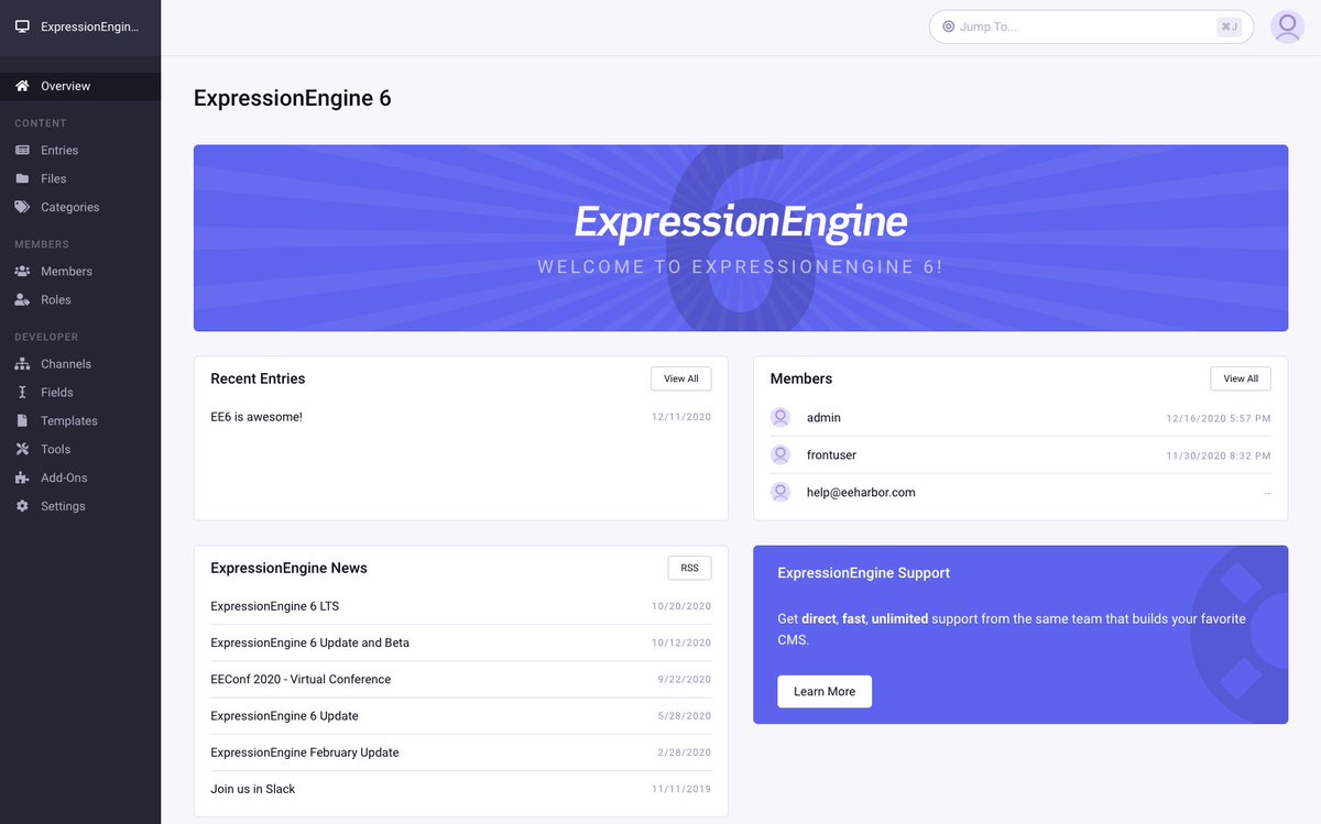 eecms's tweet photo. Today we're happy to announce ExpressionEngine 6, and the start of a new era for #ExpressionEngine • #eecms https://t.co/3W2u2y9vXe https://t.co/I8tpB0ixcN