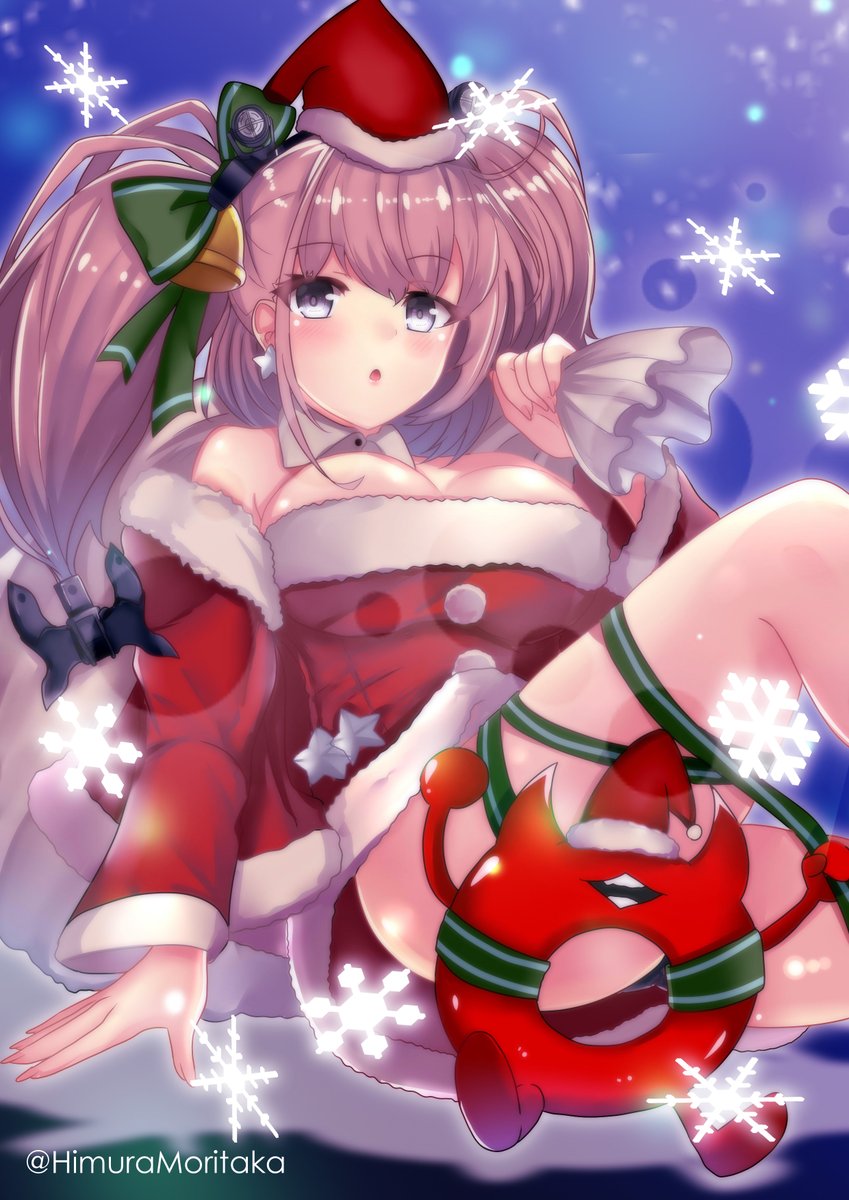アトランタ(艦これ) 「アトランタ(クリスマスver)を描いてみました('∀`)
なぜか浮輪さんがいるん」|火村 モリタカ＠/5月COMITIA144（B51a)/その次は神戸かわさき10のイラスト