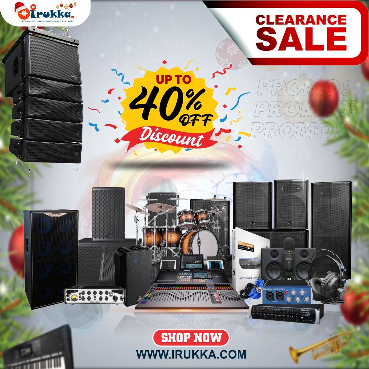 irukka_musicals's tweet photo. #Discount! Discount!! Discount!!!
In the spirit of the season we would be giving whooping discounts up to 40% on our #products.
Click here for yours https://t.co/YCHZVUCX4d.
#discounts #productdiscount #endofyearsales #soundequipment #audio #soundengineer #sales #covid19 https://t.co/B7jGBOH3t9