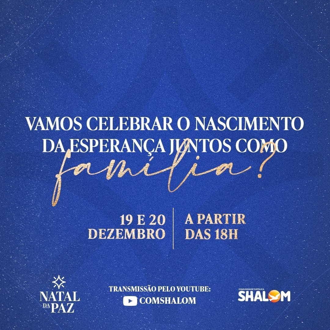 shjuazeiroce's tweet photo. Crie expectativas, pois a esperança enfim nascerá em nosso meio! Particpe conosco dessa experiência no Natal da Paz, nos dias 19 e 20 de dezembro, em nosso casal no youtube. https://t.co/TavoUVFFZV