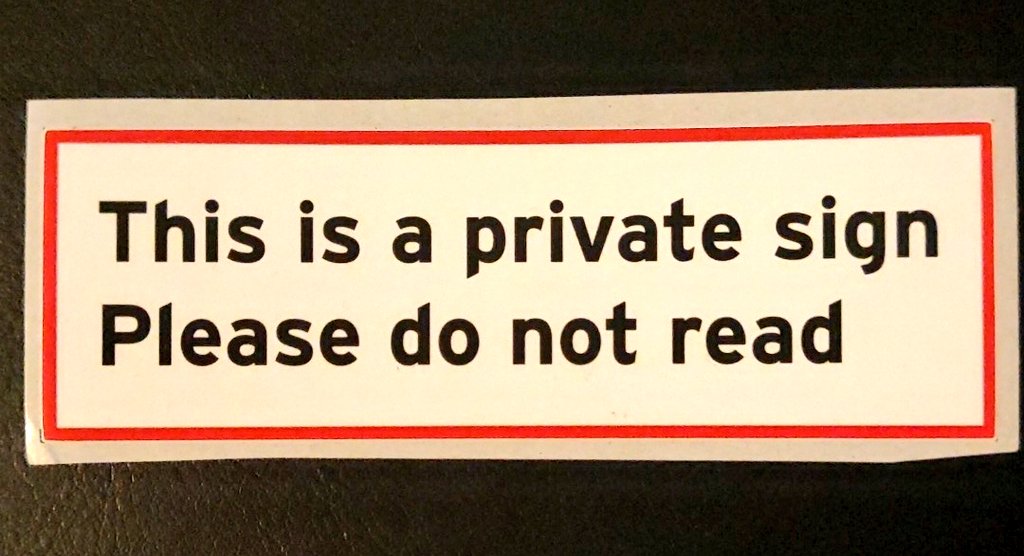 nerdsticker's tweet image. This is a private sign. Please do not read.

#Stickers #rc3 #stickerexchange