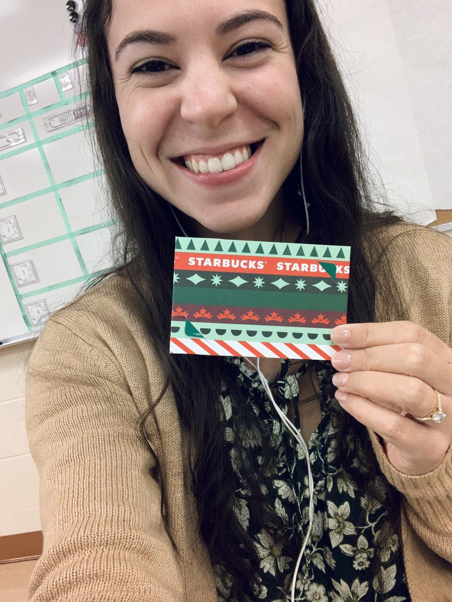 sciencewithMsR's tweet photo. How does your admin celebrate the week before break? Got this gift card by guessing the right Christmas tune being played over the intercom this morning. Rockin’ Around the Christmas Tree is my jam!! @Falcons_NWMS https://t.co/EzIu0RBkV9