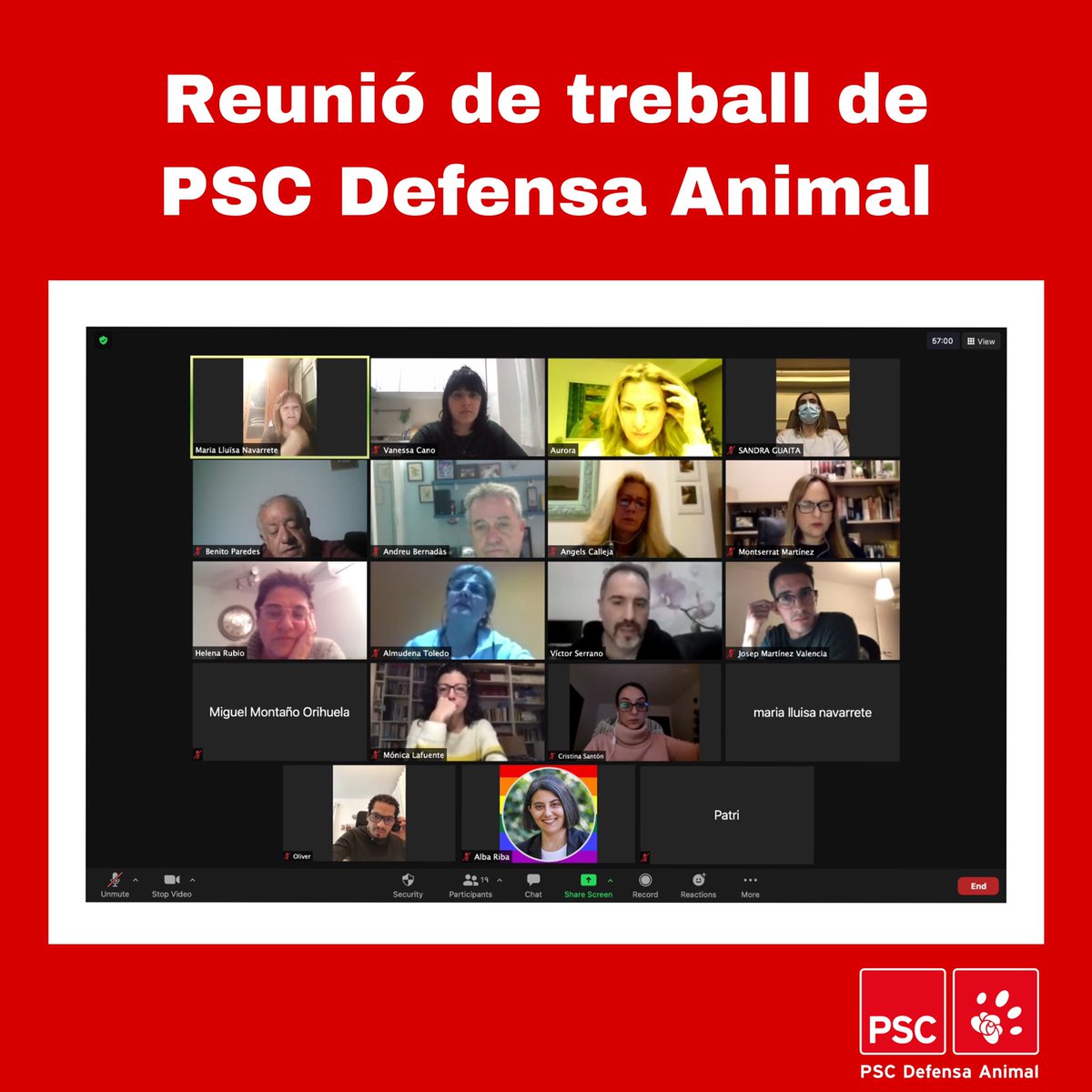 psc_da's tweet photo. 🌹Reunió del grup animalista del @socialistes_cat
Ahir ens vam reunir els i les adherides del #pscda per fer valoració de com ha anat l'any, quina és la situació actual de les polítiques animalistes als nostres ens locals i la proposta d'un full de ruta pel pròxim any.
(1/2) https://t.co/QM5hlaockI