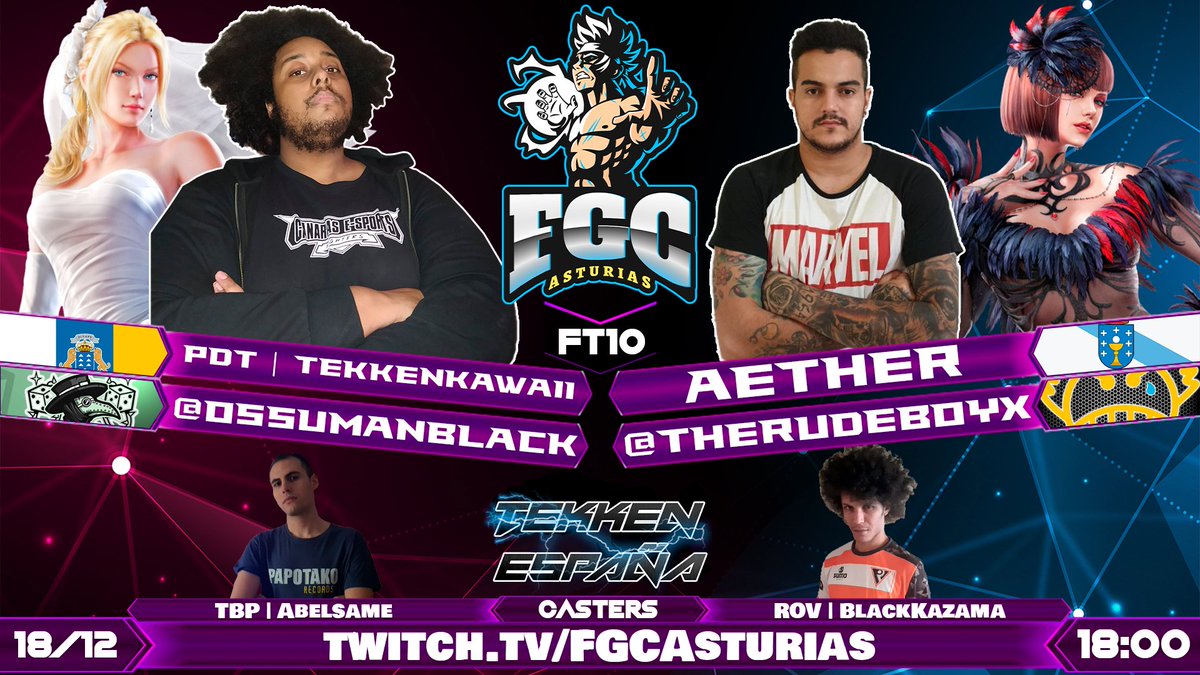Mañana teneis una cita en nuestro canal!!

Una semanita más con Tekken 7. Esta vez aunque veias sus dos Mains, las reglas son TWT y va a estar candente.

<a href="/ossumanblack/">TEKKENKAWAII ossu 🇮🇨 🤍💙💛</a> se enfrenta a <a href="/TheRudeBoyx/">▻ 𝐻.</a> con el impecable casteo de <a href="/abelignacio95/">RFC | AbelSame</a> y @BaiBlackjesus 

twitch.tv/FGCAsturias