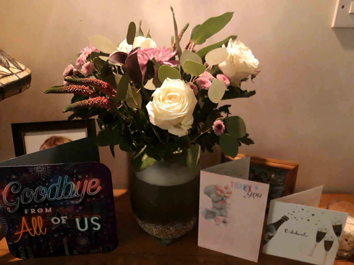 Last day <a href="/SolentNHSTrust/">Solent NHS Trust</a> after 10 years today, thank you to my fantastic colleagues for the beautiful presents &amp; flowers, I will miss you. Keep doing the amazing  work you do! <a href="/PennalVicki/">👋Vicki Pennal</a> <a href="/HelenHeaton15/">Helen Heaton</a> <a href="/anniejenks2/">Annie Jenkins</a> <a href="/georginamayes77/">Georgina Mayes (She/Her)</a>