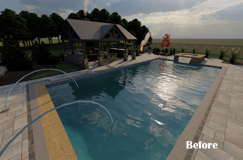 PittsburghStone's tweet photo. We aim to please! Here is a before and after photo showcasing our exclusive 3D design capabilities. We can bring your project to life before we even break ground. That's #pswstrong. https://t.co/AFD6yEAEjs