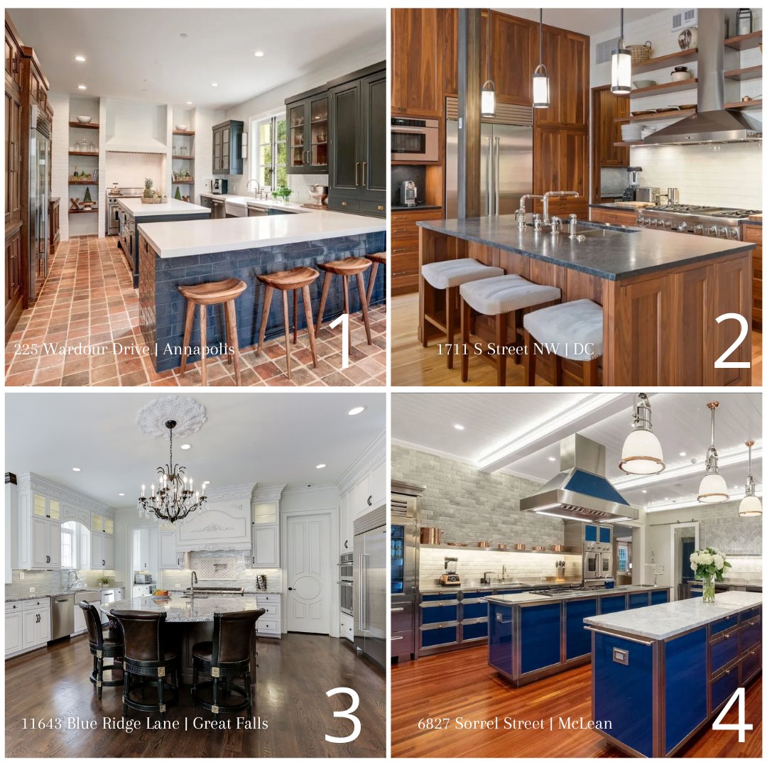 TTR Sotheby's International Realty has had the opportunity to represent some of the most incredible homes for sale in the DC area region. Take your pick, which of these 4 spectacular kitchens could you see your family cooking for the Holidays in?
#dreamkitchen #interiordesign