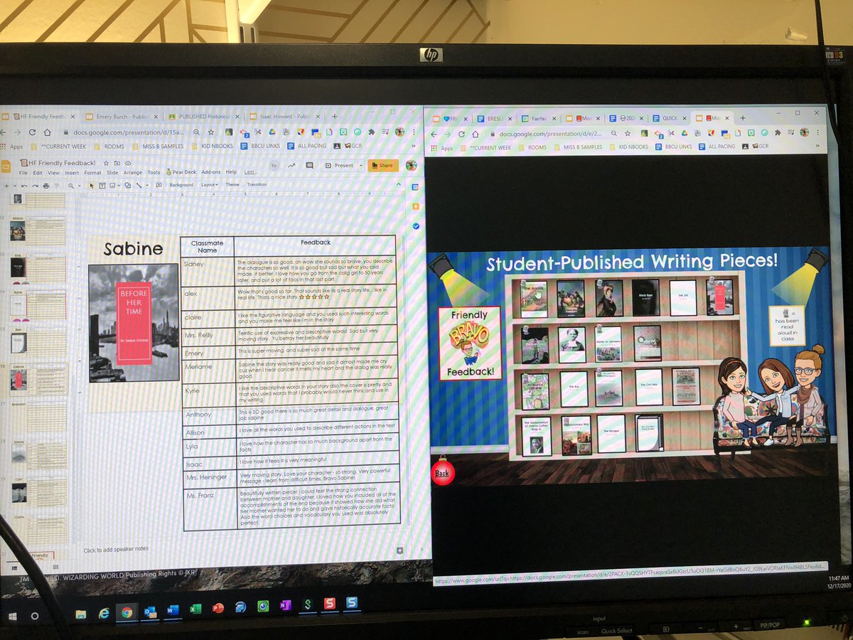 6thgradesynergy's tweet photo. This is how sixth grade publishes their hard work in style😎- our virtual gallery walk. Stop by our shelf, click a book, click the poster and leave some feedback! #studentauthors @LRroadrunner @MsQuigley_Tech https://t.co/jvuEmcpS3a