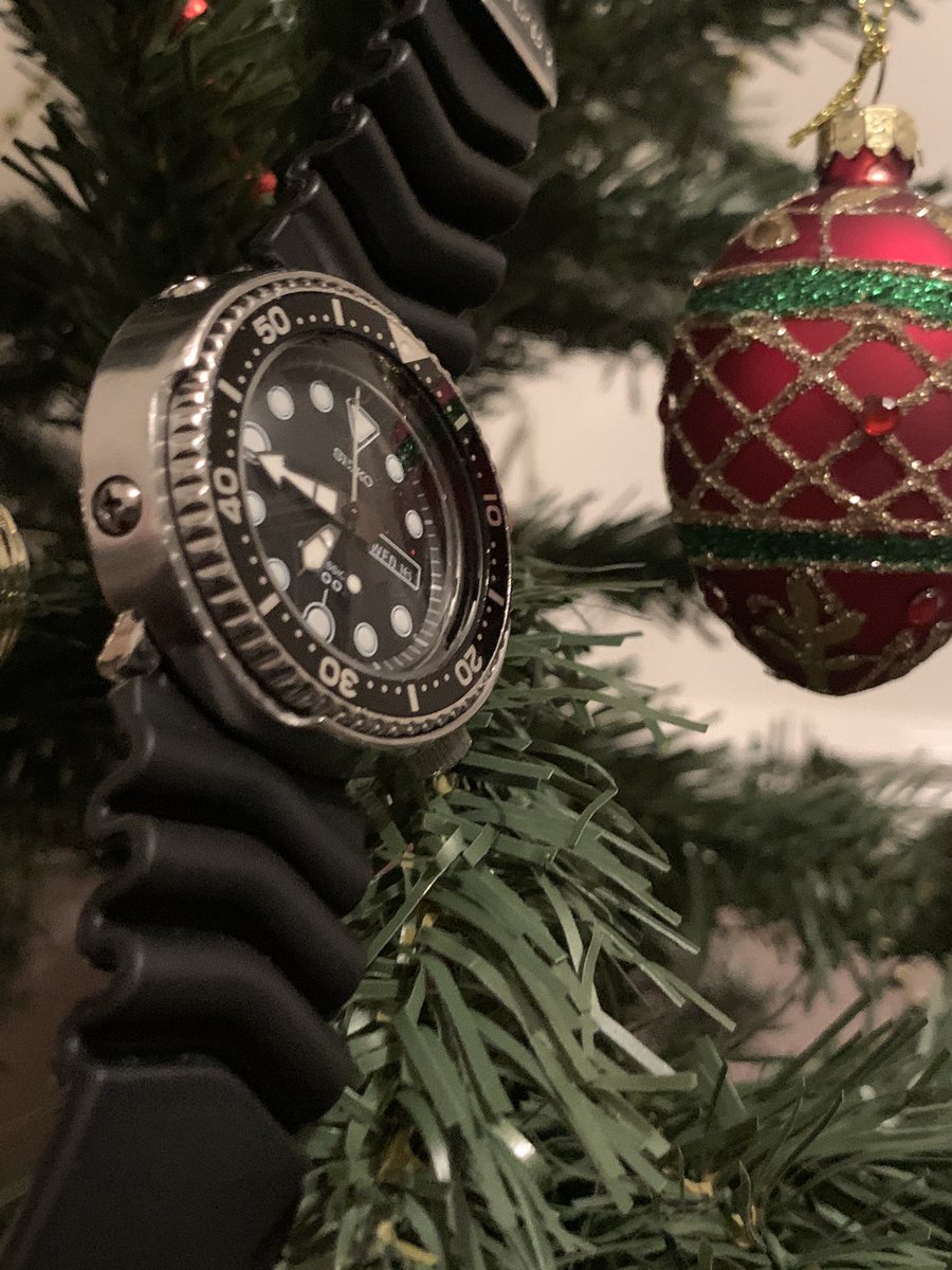 watchbod's tweet photo. Christmas Tuna! @GrandSeiko #seiko #watchesofinstegram #seikotuna #seikodive #7549 #seiko7010 #christmasseiko https://t.co/hAqxE9FhQ8