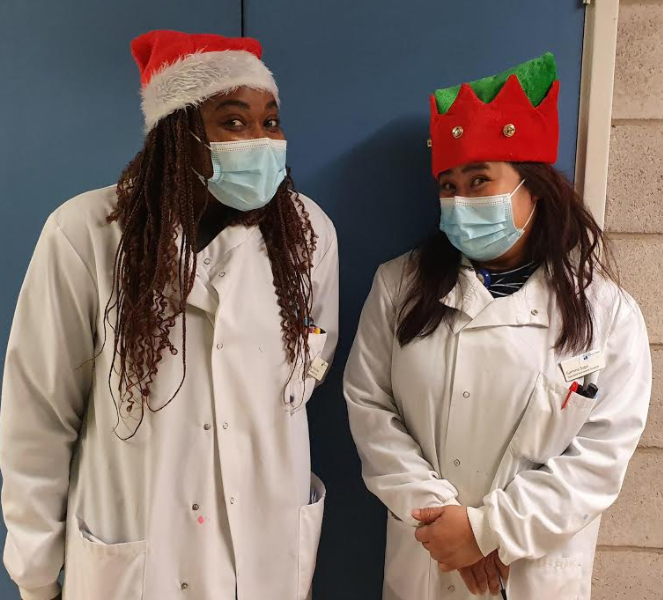 SWLPathology's tweet photo. Thanks to the amazing staff at #SWLP for donning their #SantaHats yesterday and digging deep for @GivingtoGeorges #SantaHatWeek #Pathology #MakingEveryTestMatter https://t.co/qYtzOUk0fw