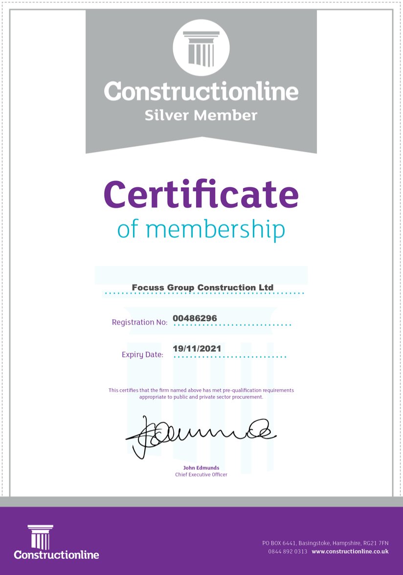 FocussGroup's tweet photo. 2020 is nearly over and what a tough year. Today we are proud of our team for the great effort and the wonderful work they have put in over time, but especially this year.
@FocussGroup Construction Ltd has been awarded @constructline Silver Membership Certificate. #constructionuk https://t.co/XsdaQZFk04