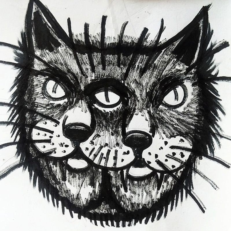 Omelkor1's tweet photo. Double gat 💀

#drawing #draw #art #blackandwhite #blackwork #surrealism #paint #cat #darkwork #artista #pintura #desenho # #ilusion #black
https://t.co/04nsO1kjds https://t.co/VuauypKf20
