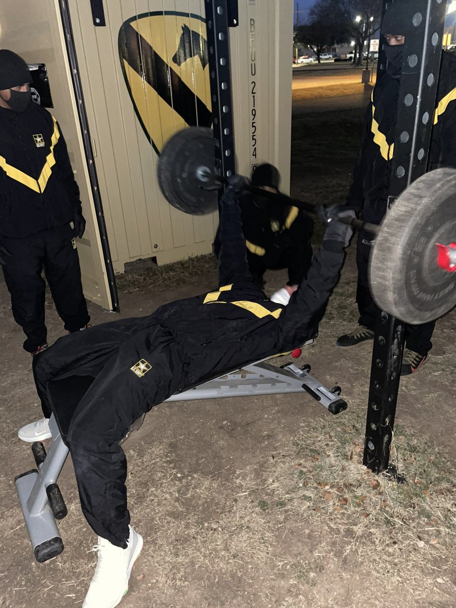 CHAOSCompany38's tweet photo. CHAOS Company celebrates Peoples First Week this week. Everyday started with a Physical Training Competition and CHAOS Company won every one so far. @3rd8cav @1stcav3bct @1stCavalryDiv #GreyWolf #FirstCav #FirstTeam #WarHorse https://t.co/tmLD2ATzll