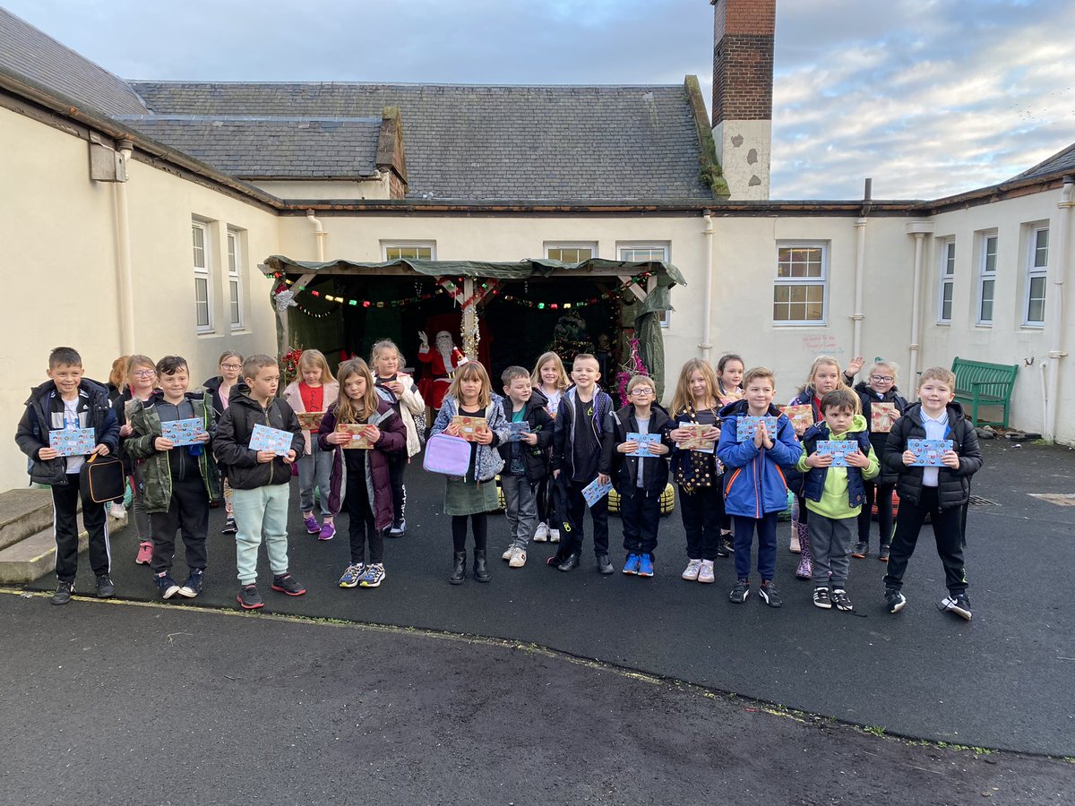 CairnPS's tweet photo. We had a special visitor in our outdoor grotto today! All staff and pupils were happy to see this seasons ‘main man!’ 🎅 #hohoho #outdoorgrotto #santafun https://t.co/xIpwOYkfoQ