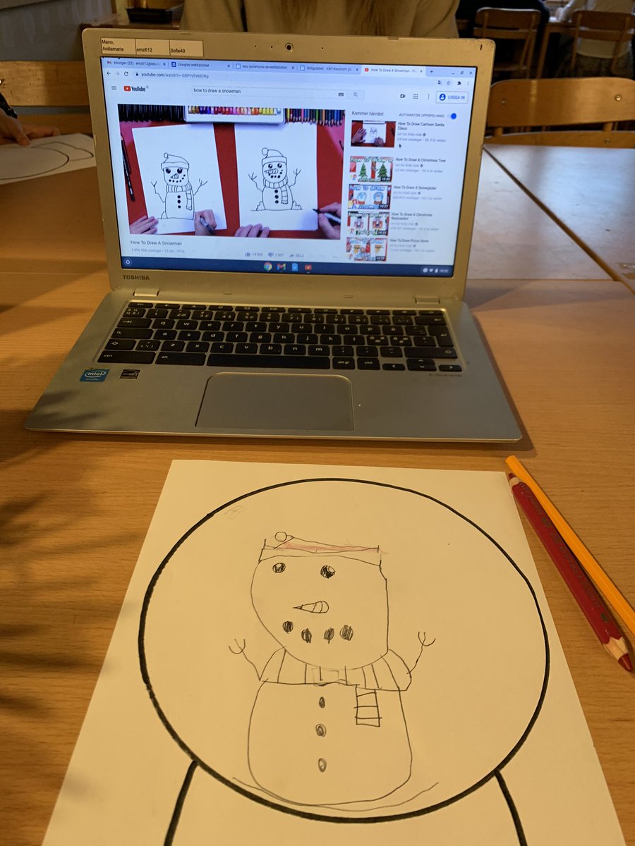 #svenska #bild #åk1 tittar på kort film om en hjort i en snöglob. Inspirerade av den skrivs berättelse om en snögubbe i en snöglob ⛄️ #sofielund #sollentuna