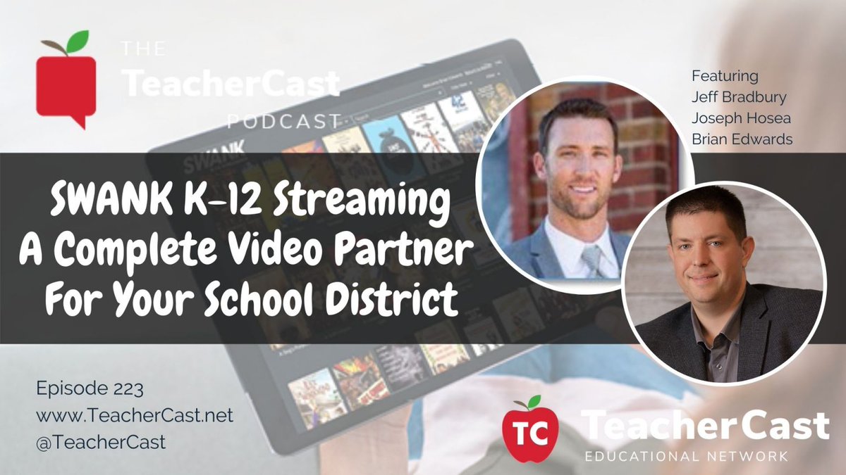swank_k12's tweet photo. Check out this new @TeacherCast podcast discussing the importance of #edcuational video #streaming in the classroom, featuring #SwankK12streaming's own @brianeds33: https://t.co/qlSAvClNoT https://t.co/ThwXI6uk9E
