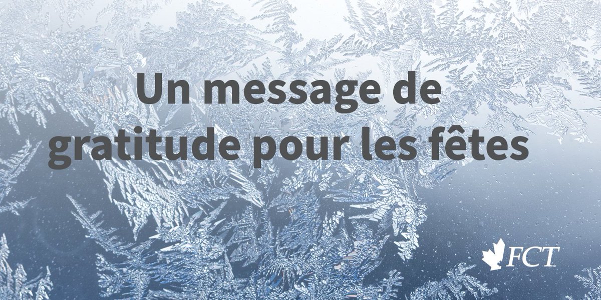 FCT_Canada's tweet photo. Enfin! Que votre temps des fêtes soit rempli de soupers ZOOM ou de journées de ski, voici un petit quelque chose de spécial de notre famille à la vôtre : #onsimplique https://t.co/SzaJS9Mkip https://t.co/PDJMJHZ9Cx