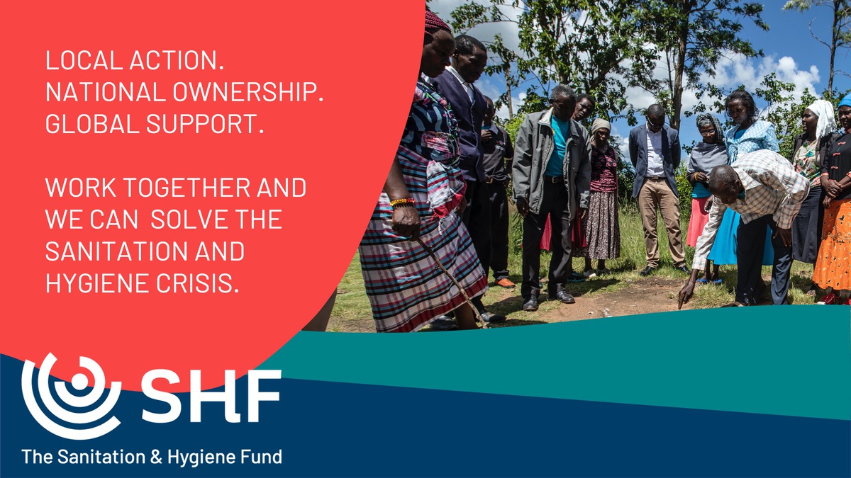 SHFchief's tweet photo. In today’s world, 1 in 2 people lacks access to safely managed #sanitation.
We can’t allow that to go on.
For their sake. For our sake. It’s time to invest in the Sanitation & Hygiene Fund.
#SHFLaunch https://t.co/OCz6HEbayV